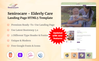 Senirocare - Elderly Care Landing Page HTML5 Template
