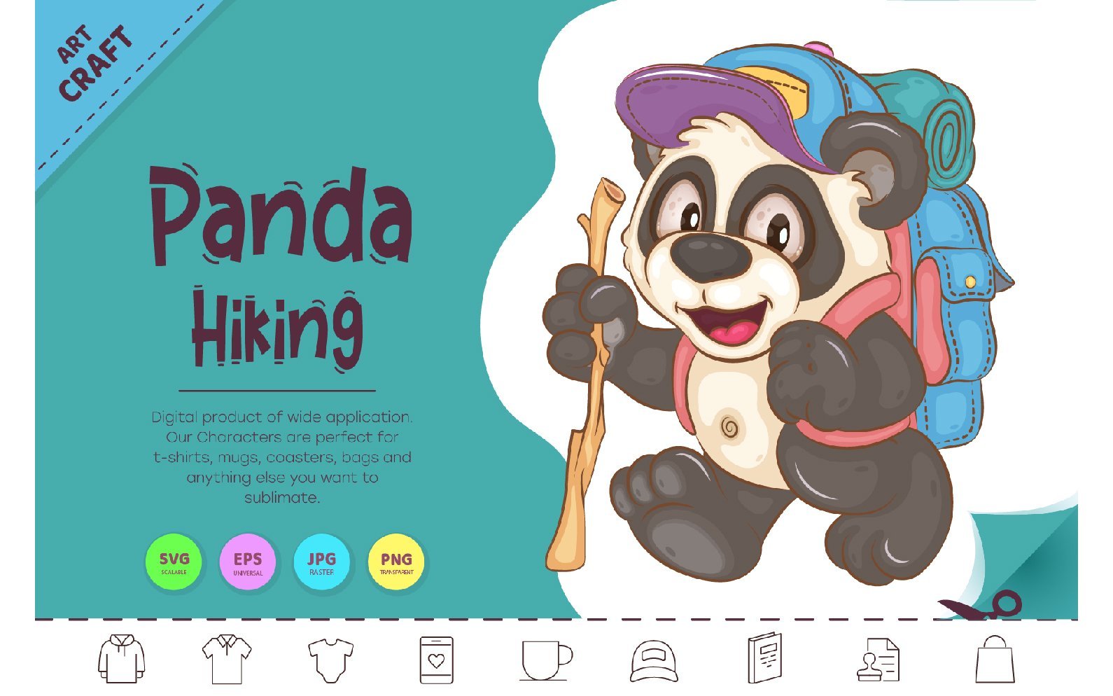 Kit Graphique #343374 Dessin-anim Panda Divers Modles Web - Logo template Preview