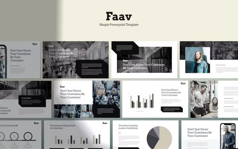 Faav - Modern & Simple Powerpoint Template PowerPoint Template