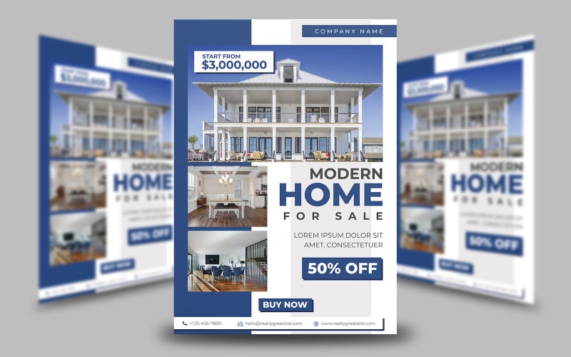 Modern Real Estate Flyer Template 2 Corporate Identity