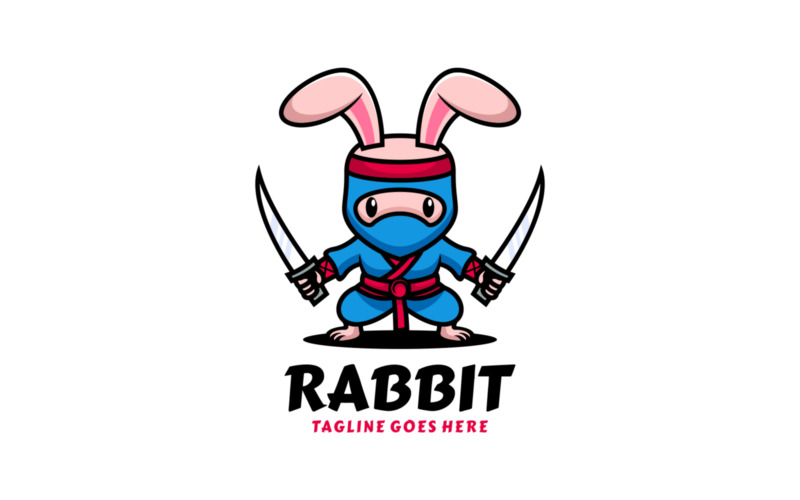 Rabbit Mascot Cartoon Logo Logo Template