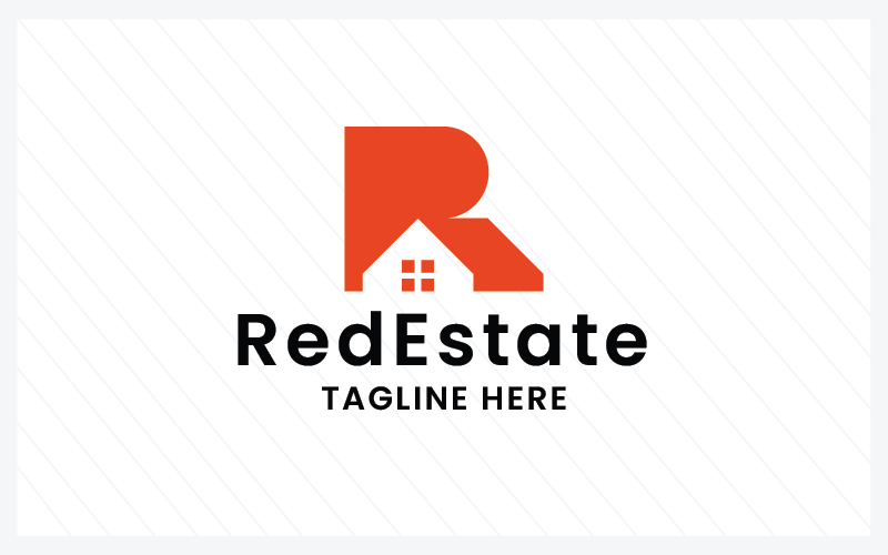Red Real Estate Letter R Pro Logo Template