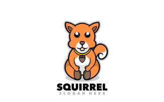Squiirel mascot cartoon funny logo