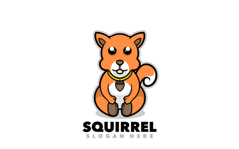 Squiirel mascot cartoon funny logo Logo Template