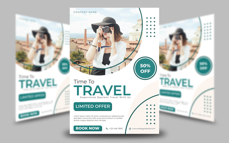 Time To Travel Flyer Template 6 Corporate Identity