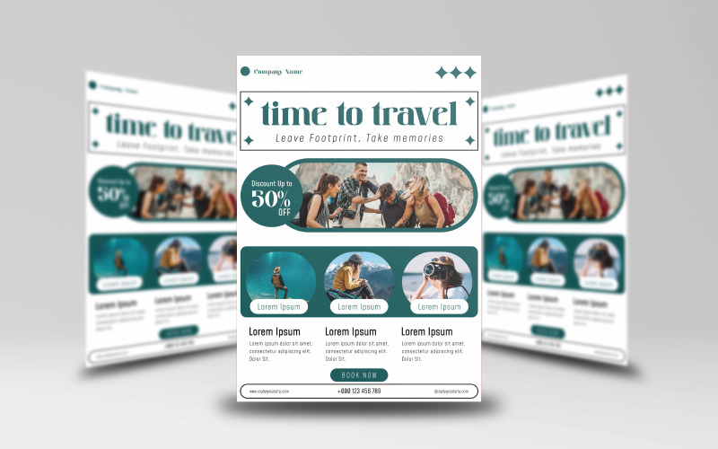 Time To Travel Flyer Template 7 Corporate Identity