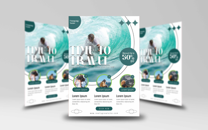 Time To Travel Flyer Template 8 Corporate Identity