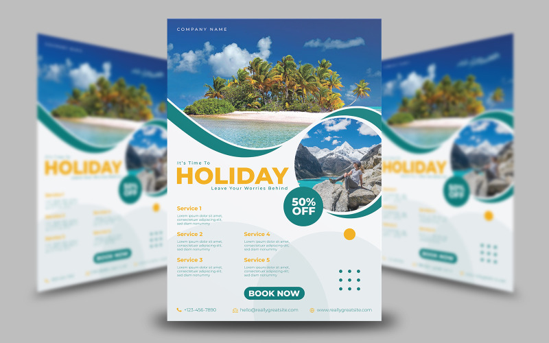 Vacation Travel Flyer Template Corporate Identity