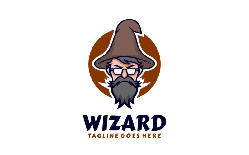 Wizard Mascot Cartoon Logo Logo Template