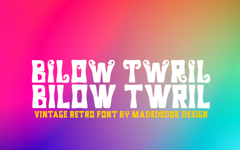 Billow twril - Display font Font