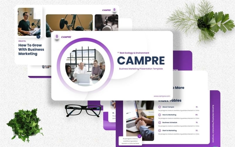 Campre - Marketing Googleslide Template Google Slide