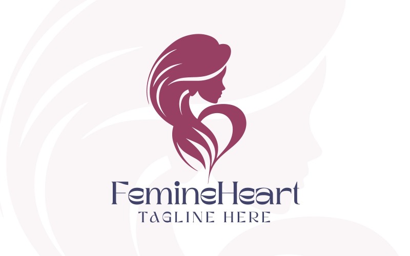 FemineHeart - Female Beauty and Fashion Logo Logo Template