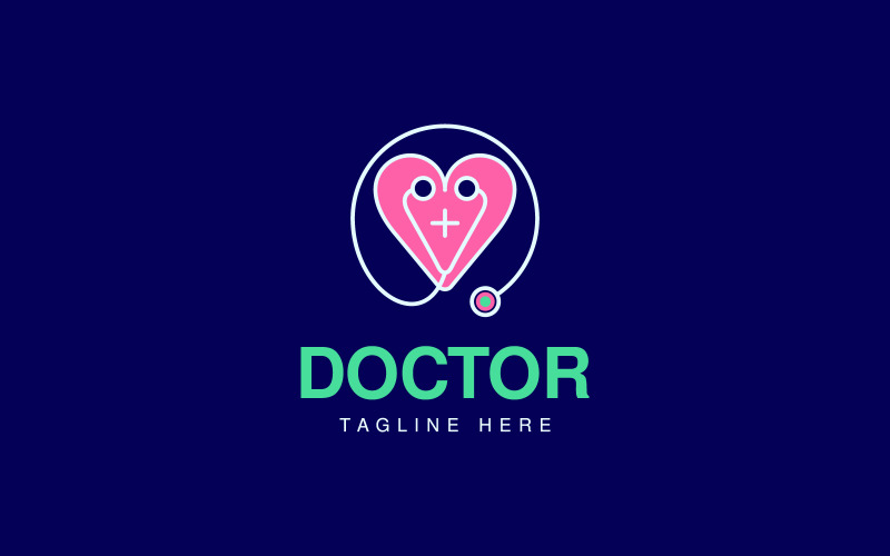 FREE Doctor Love Logo Design Concept Logo Template