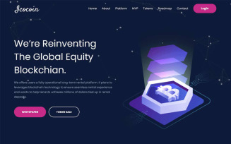 Icocoin - Bitcoin & Cryptocurrency ICO Landing Page HTML Template