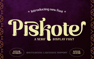 Piskote | Serif Display Font