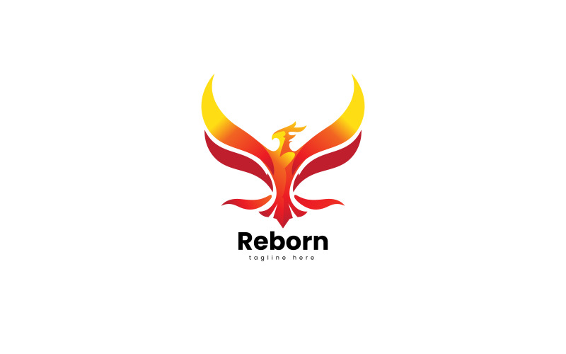 Reborn Logo - Fire Bird Phoenix Logo Template