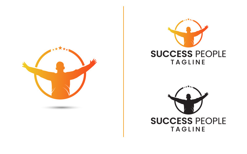 Success people logo design Logo Template
