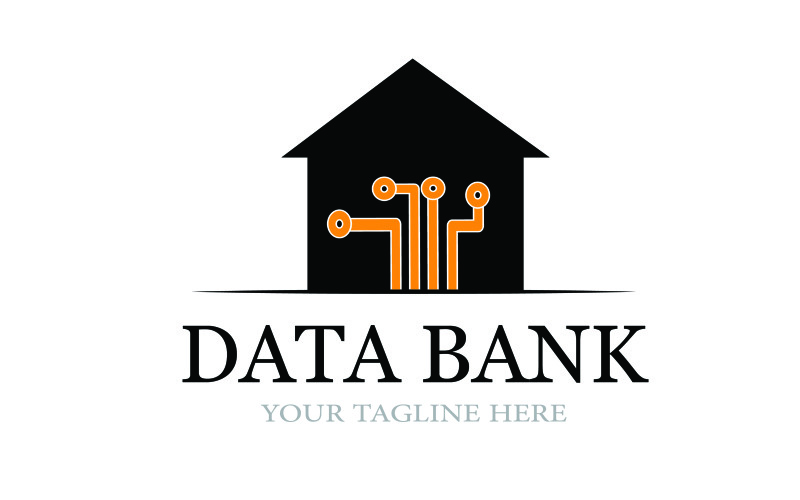 Data Bank Logo design for financial transactions Logo Template