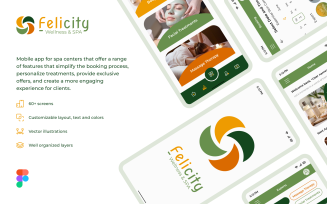 Felicity — Wellness and SPA Mobile App UI Template