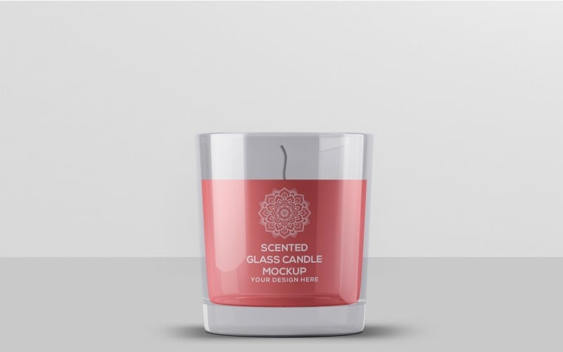 Glass Candle - Scented Candle Mockup Product Mockup