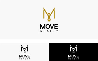 Letter M Eagle_MOVE REALITY Logo Template