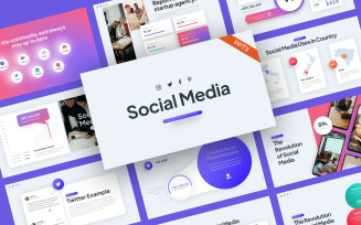 Social Media Report PowerPoint Template