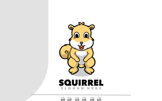 Squirrel mascot design template animal