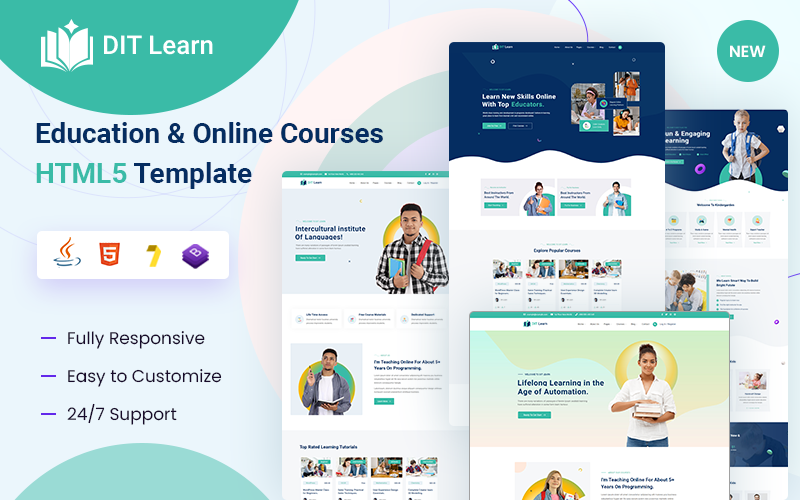 Education Online Course HTML5 Template Website Template