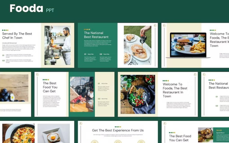 Fooda - Culinary Powerpoint Template PowerPoint Template