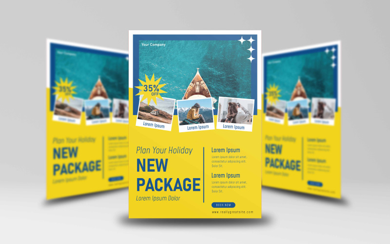 Holiday Flyer Template Design 4 Corporate Identity
