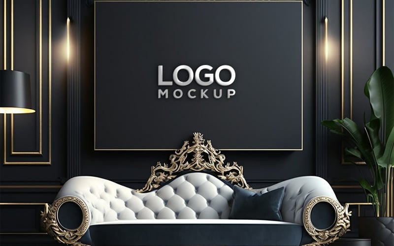 Logo Mockup | Sing Logo Mockup | Luxury Interior Background Product Mockup