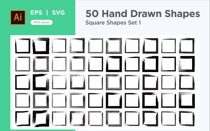 Square Shape 50_Set V - 01 Vector Graphic