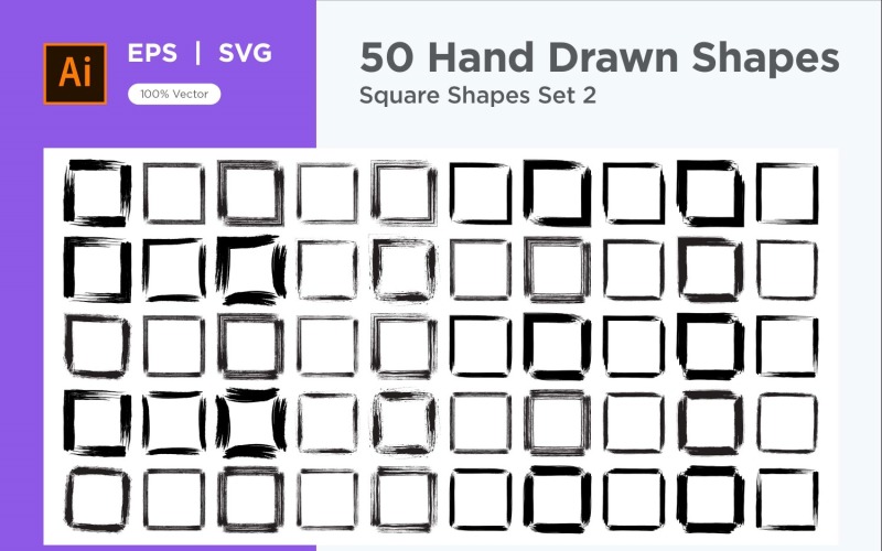 Square Shape 50_Set V - 02 Vector Graphic
