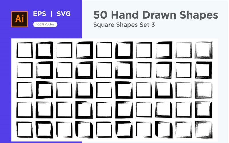 Square Shape 50_Set V - 03 Vector Graphic