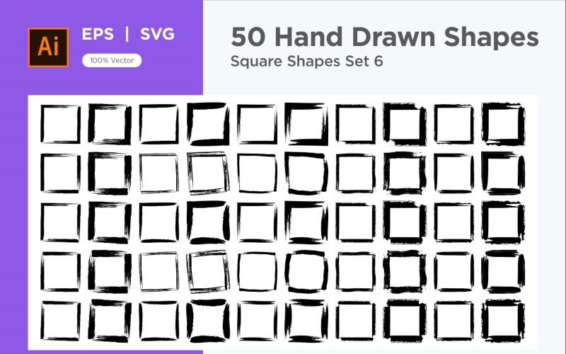 Square Shape 50_Set V - 06 Vector Graphic