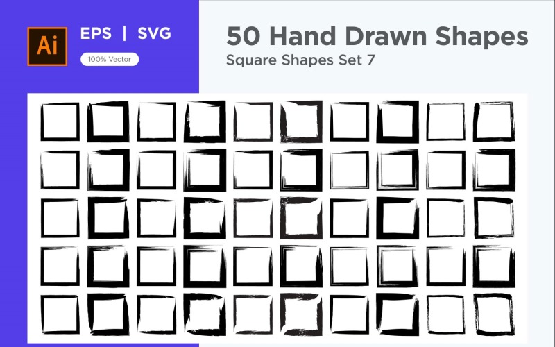 Square Shape 50_Set V - 07 Vector Graphic