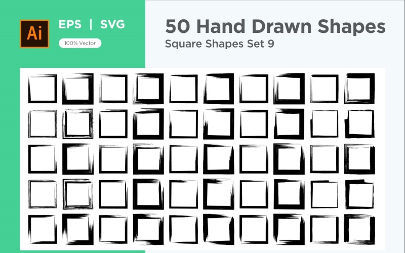 Square Shape 50_Set V - 09 Vector Graphic