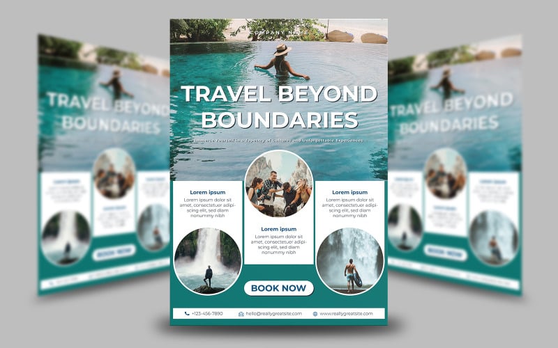 Travel Beyond Boundaries Flyer Template Corporate Identity