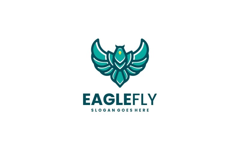 Eagle Fly Simple Mascot Logo 1 Logo Template
