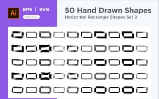 Horizontal Rectangle Shape 50_Set V 2