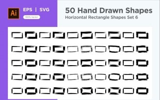 Horizontal Rectangle Shape 50_Set V 6