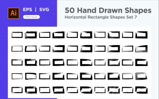 Horizontal Rectangle Shape 50_Set V 7