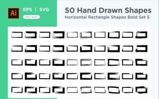 Horizontal Rectangle Shape Bold 50_Set V 5