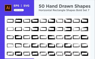 Horizontal Rectangle Shape Bold 50_Set V 7