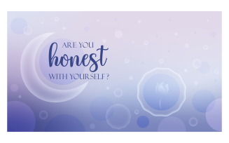Inspirational Background 14400x8100px In Purple Color Scheme With Message About Honesty