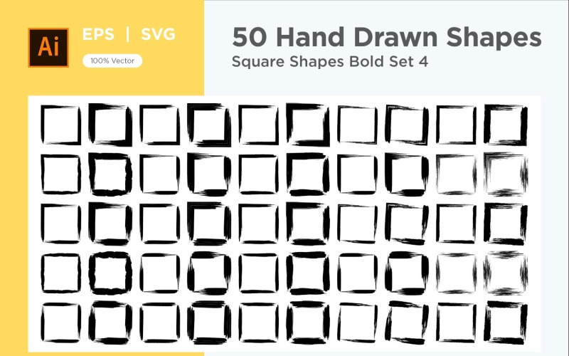 Square Shape Bold 50_Set V 4 Vector Graphic