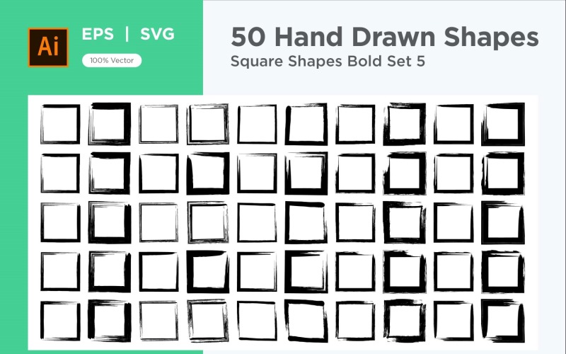 Square Shape Bold 50_Set V 5 Vector Graphic