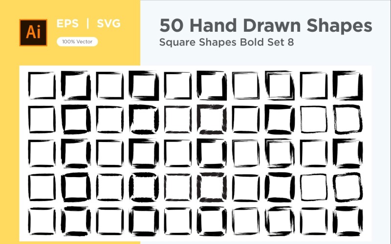 Square Shape Bold 50_Set V 8 Vector Graphic