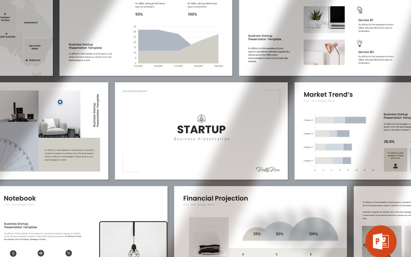 Startup Layout PowerPoint Presentation Template PowerPoint Template