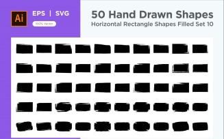 Horizontal Rectangle Shape Filled 50_Set V 10